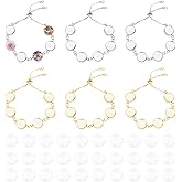 DICOSMETIC 6 Sets 2 Colors Bracelet Bezel Settings DIY Blank Bracelet Making Kit Blanks Base Bangle Cabochon Trays with Adjustable Bracelet Chain for DIY Jewelry Making, Tray: 12mm