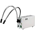 AmScope HL250-AY Dual-Gooseneck Fiber Optic Stereo Microscope Light, 150W Halogen Light Source, 110V-120V
