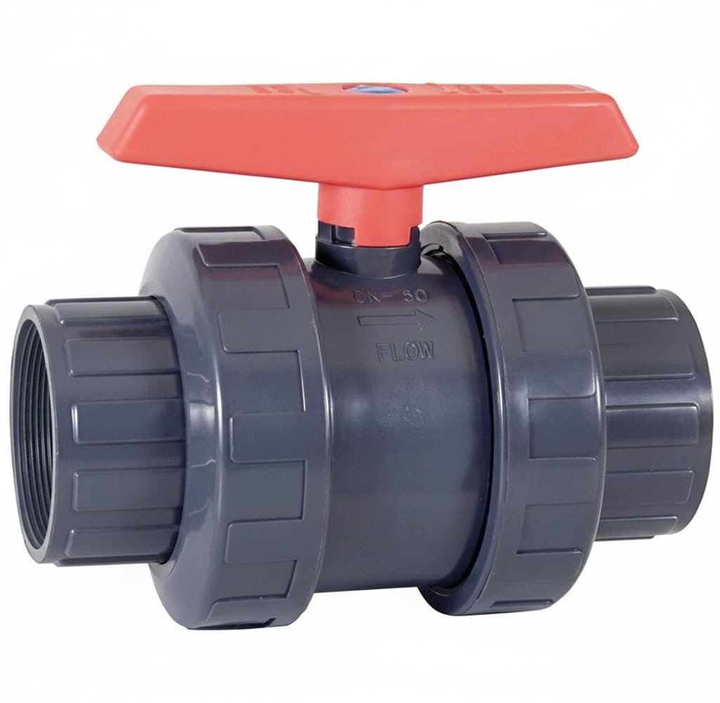 Spherical Valve, Polyvinyl Chloride (PVC), 63 mm Step Wrench Used in Polyethylene and PVC Pipe 63mm 2"