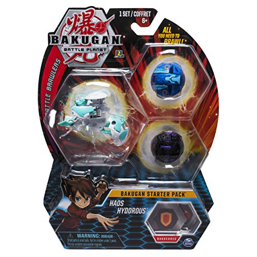 Bakugan Starter Pack 3-Pack, Haos Hydorous, Collectible Transforming Creatures, for Ages 6 and Up