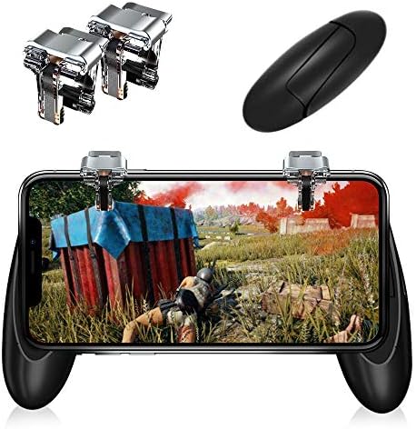 Mobile Game Controller【Upgraded Version】- PUBG/Fortnite / Knives Out Mobile Controller,Sensitive Shoot and Aim Triggers for L1R1 Mobile Game Trigger Joystick for Android & iPhone (Transparent)