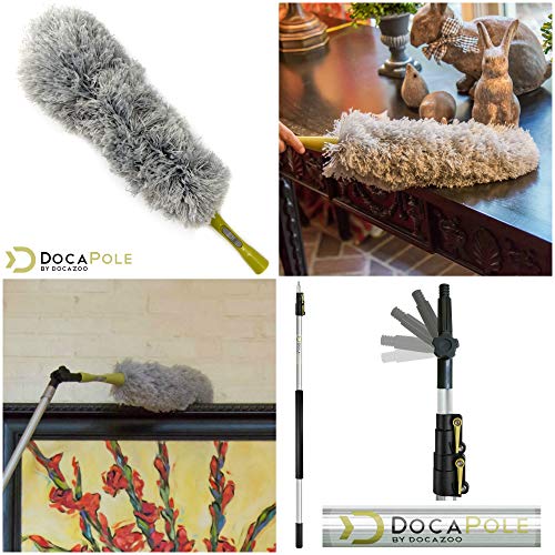 DocaPole Microfiber Feather Duster with 512 Foot Extension Pole for