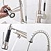 VCCUCINE Modern Commercial High Arch Brushed Nickel Stainless Steel Single Lever Pull Out Sprayer Kitchen Faucet, Two Spout Sprayer Kitchen Sink Faucet