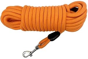 5M/10M/15M Long Nylon Dog Leash for Small Medium Dogs Outdoor Training Camping Recall Tracking Line(Orange)