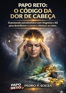 Livro Papo Reto: Dor de Cabeça Nunca Mais: O Protocolo Psicobiofísico com Magnésio e B2 para Desinflamar o corpo e Eliminar as Crises de Forma Natural
