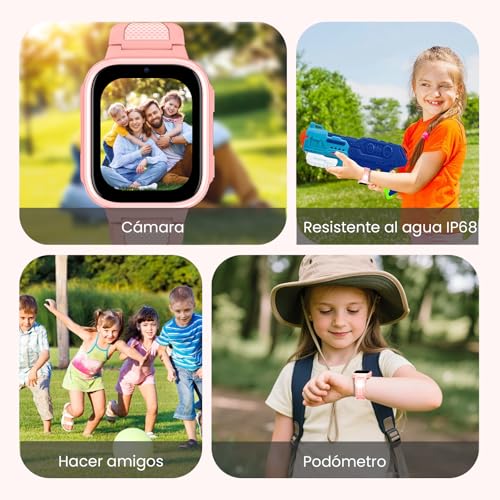 LAGENIO K10 4G Kids Smartwatch with GPS and Phone Function, 1.8 Inch Screen, 950 mAh Battery, IP68 Water Resistance, Class Mode, SOS Emergency Call – Kids Smart Watch
