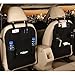 M'Baby 1pc Car Backseat Organizer Woolen Felt Seat Pocket Protector Storage for Bottle, Tissue Box, Toys (Black)