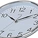 HITO Silent Wall Clock Non Ticking 10 inch Excellent Accurate Sweep Movement Glass Cover, Modern Decorative for Kitchen, Living Room, Bathroom, Bedroom, Office, Classroom (Chrome)