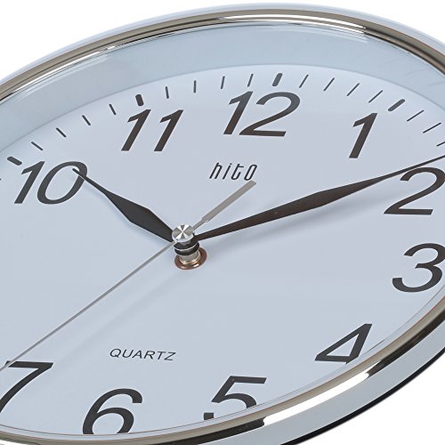 HITO Silent Wall Clock Non Ticking 10 inch Excellent Accurate Sweep