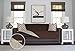 The Original SOFA SHIELD Reversible Slipcover Furniture Protector, Features 2 Inch Elastic Strap (Sofa Extra Wide: Chocolate/Beige)