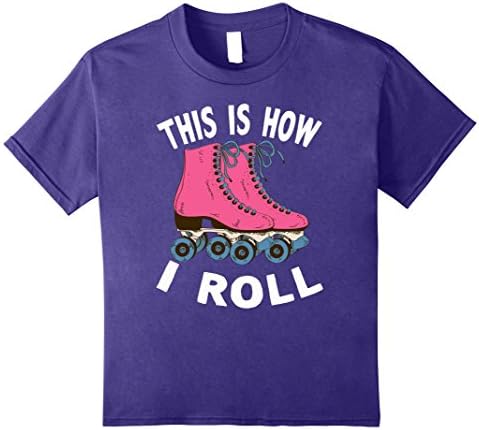 Kids Roller Skating Gifts Girls Roller Skate Shirt 8 Purple