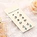 Wivily Retro Rhinestone Turquoise Beautiful Stud Earings Set for Women Girls (6 Pairs)