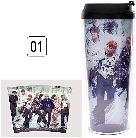 LEIZENG Protable KPOP BTS Bangtan Boys Water Bottle ARMY Pictorial Decor