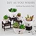 Greatflower 12 Different Kinds of Artificial Succulents for Plants Wall DIY Materials
