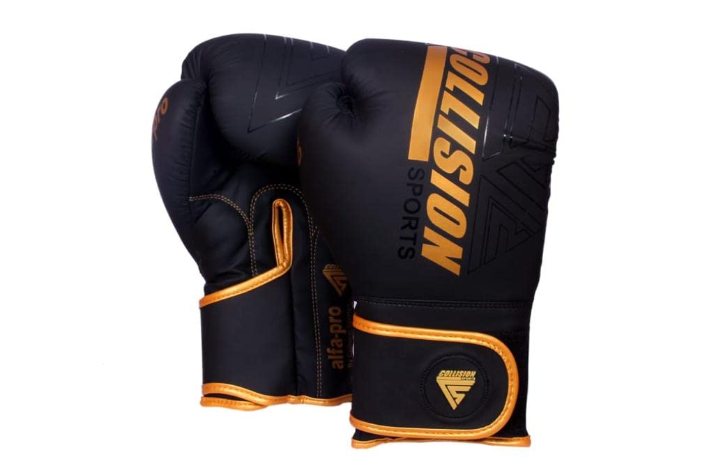 Collision Sports Professional Boxing Gloves | MMA Sparring boxing gloves For Training | Fighting Ventilated Multi-Layered Muay Thai Gloves