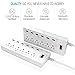 Stalion Surge Protector Power Strip Socket 900 Joule with 6-USB Charging Ports & 6-Outlets Universal for Home & Office (6-Foot Cord-White)