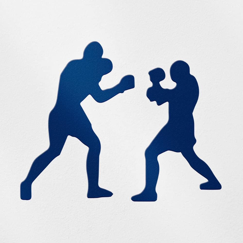 Transparent Decal Stickers of Boxers Boxing