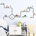 DECOWALL DW-1604 Vehicles on The Roads Kids Wall Stickers Wall Decals Peel and Stick Removable Wall Stickers for Kids Nursery Bedroom Living Room décor