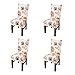 Jiuhong Stretch Removable Washable Short Dining Chair Protector Cover Slipcover