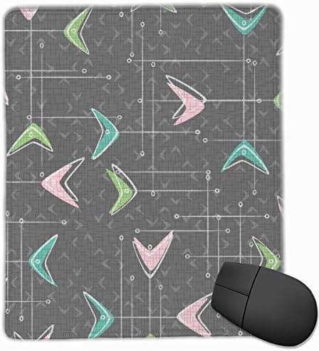 Colorful Boomerang Mobiles On Gray Rubber Mouse Pad Mat Gaming Office Ergonomic Mousepad 9.812 inch(2530cm)