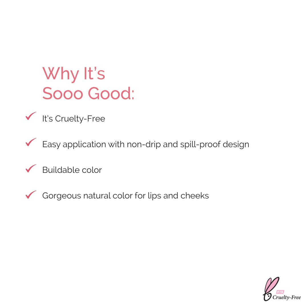 Elizabeth Mott Tints & Sass Lip and Cheek Stain – Long-Lasting Rosy Pink Tint for Lips & Cheeks, Natural Buildable Color, Smudge-Proof, Lightweight, Cruelty-Free Makeup for All Skin Tones (10g/0.35oz)