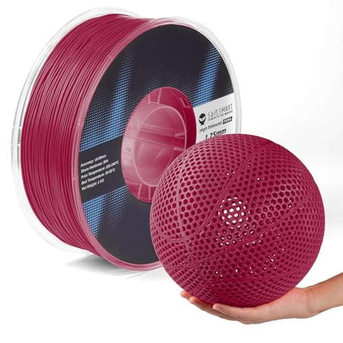 SainSmart PEBA High Rebound 90A Flexibles Filament, 1 kg, Super-TPU mit 78% hohem Rückprall, 20% leichter und 2-mal schnelleres Drucken, 1,75 mm, Rot