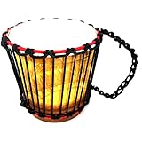 Djembe Drum African Percussion Hand Carved Kyinsin Portable Bongo Congo Wood Drum, PROFESSIONAL QUALITY - JIVE FEDERAL (TM) BRAND