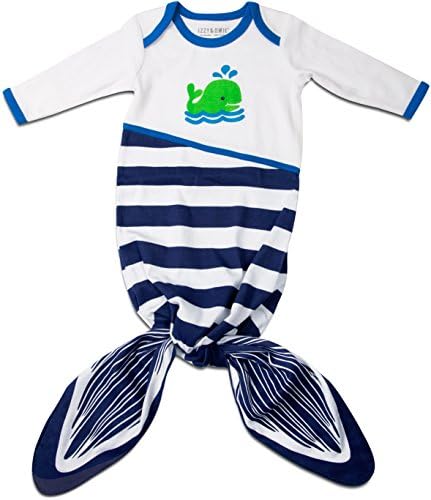 Izzy and Owie Baby Boys' Mermaid Tail Onesie, Green, 0-9 Months