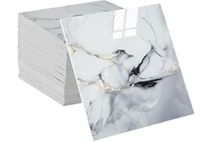 Peel and Stick Backsplash 10Pcs Marble Wall Tile Self-Adhesive Removable Waterproof Vinyl Tile Stickers Decals for Kitchen Ba