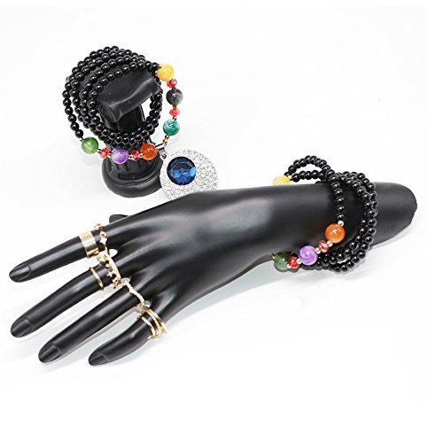 Bracelet Jewelry Display Stand Holder Hand Form Resin Ring Display Stand Rack for Jewelry or Home Organization, (Black) - Thumbnail 2