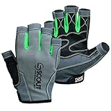 SCOUTPERFORMANCEGEAR Premium Sailing Gloves Dexter Series – 3/4 Finger Padded Grippy Palm – Spandex Back for Best Sailing, Kayaking, Fishing Experience for Men Women