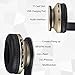 Wireless Headphones with Mic, JIUHUFH Foldable Over Ear Bluetooth Headphone Headsets for Gym Travel Work (Sweatproof, Support FM Radio & SD Card, Noise Reduction Earmuffs) -Gold
