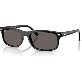 Ray-Ban RB2224 Rectangle Sunglasses for Men for Women | In Black, Havana &amp; Opal Light Grey. Lightweight flexible frame. Sizes: 57/60mm.