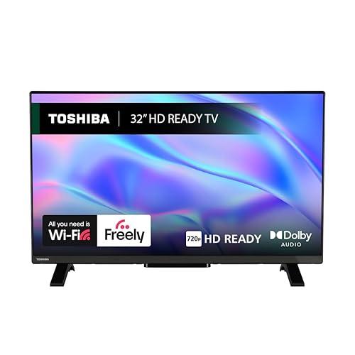 Toshiba 32" WV2553DB HD Ready Smart VIDAA TV, HDR, Freely, Disney plus, Prime Video, Netflix, Dolby Audio, Works with Alexa, Works with Google Assistant, VIDAA Voice 2025