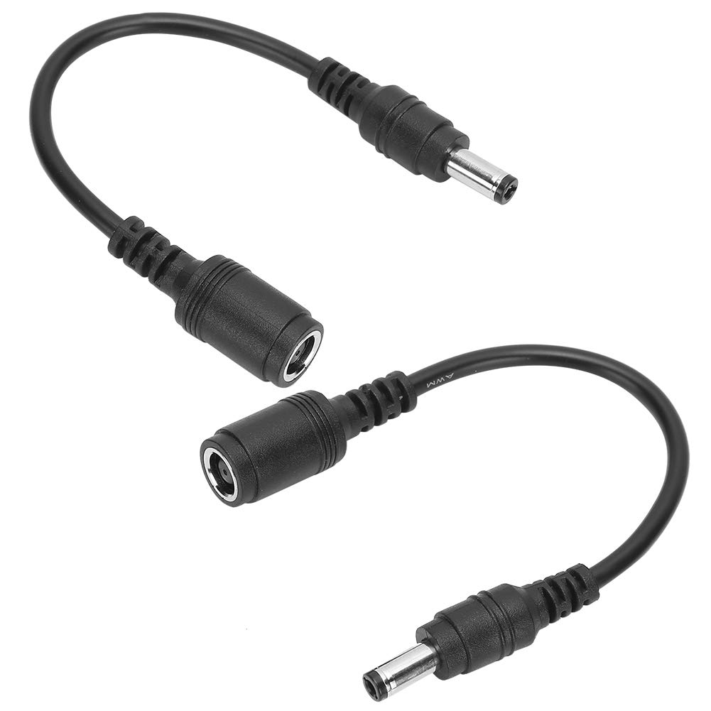 Photo 1 of ASHATA 2Pcs 7.4x5.0mm Female to 5.5x2.5mm Male DC Power Extension Cable for Laptop, Fast Transfer, Black