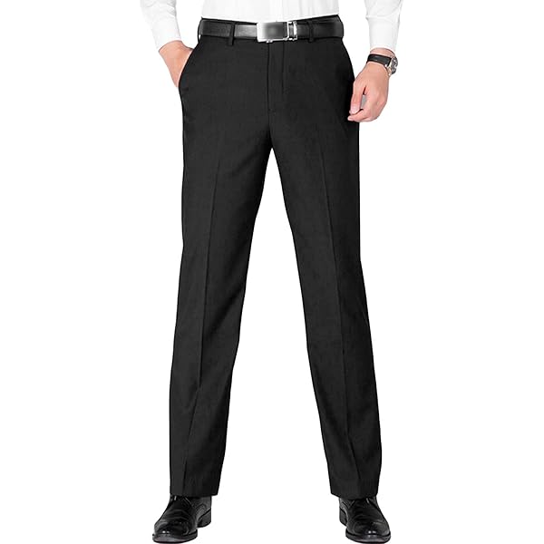 ☆L'Appartement☆ GENTLEMAN PANTS 38 Pembrook Men's Elastic Waist Pants for Seniors - Black