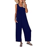 Muchpow Jumpsuits for Women Casual Summer Outfits Sleeveless Tank Jumpsuit Romper Long Pants Overalls with Pockets 2026