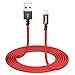 iPhone 7 Charger, iSPECLE Ultra Slim Lightning Connector Apple Certified with 6 Feet Long Ultra Durable Braided Lightning Cable for iPhone 7, 7 Plus, 6S, 6S Plus, 6, 6 Plus 5S 5C 5 SE Red
