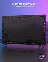 Govee TV LED Backlight 3.8M RGBIC for 55-65 inch TV Bluetooth Wi-Fi Alexa Google view 8