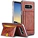 Galaxy Note 8 Wallet Case, Galaxy Note 8 Card Holder Case, Venoro PU Leather Wallet Case Cover with Card Slot Cash Pocket and Kickstand Protection Case for Samsung Galaxy Note 8 (Dark Brown)