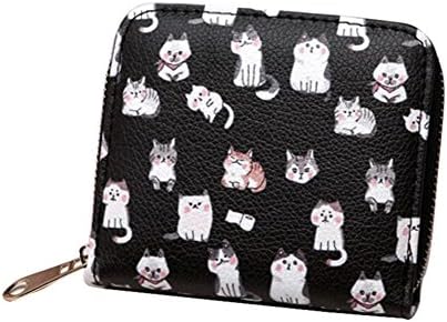 Ylen Cute Cat Zipper Mini Wallet Women's Short Coin Purse Small Card Holder Case