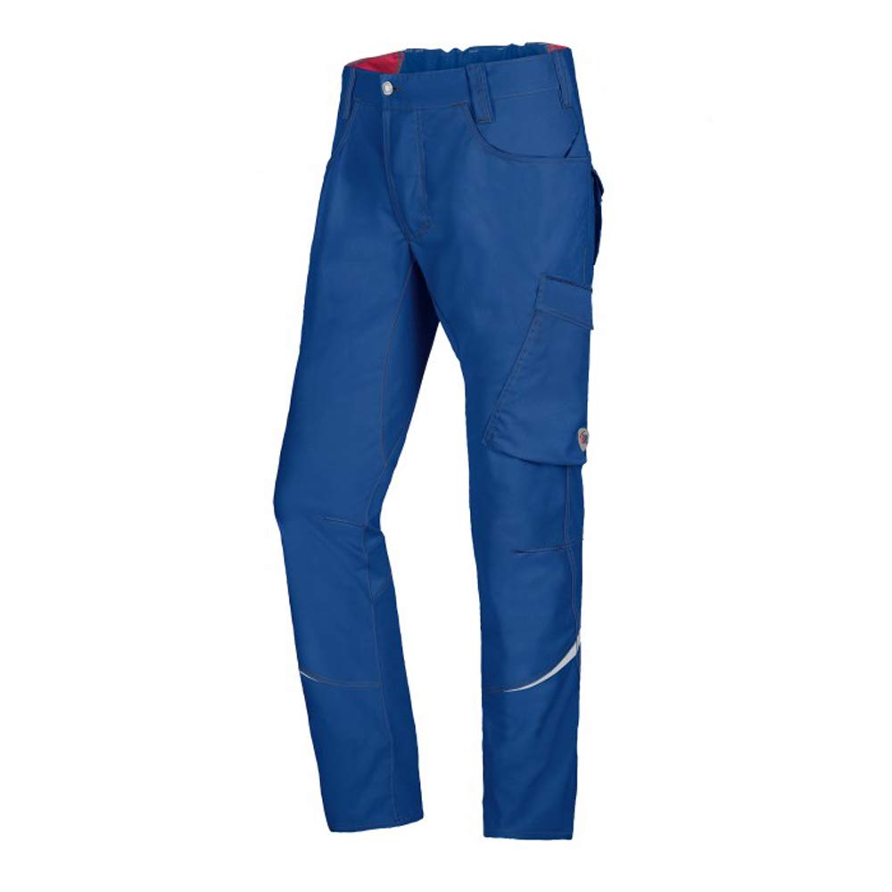 BP 1960-570-0013-34L Fabric Blend with Stretch Work Trousers for Men, Slim Silhouette with High Waist at Back, 65% Polyester/35% Cotton, Royal Blue, 34L Size
