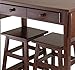 Winsome Mercer Double Drop Leaf Table with 2 Stools