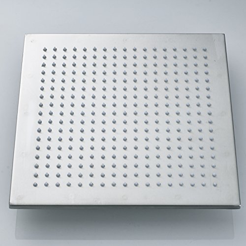 Senlesen Rainfall 16-inch Square Shower Head High Pressure Top Spray Without Shower Arm Ceiling Mount Brushed Nickel