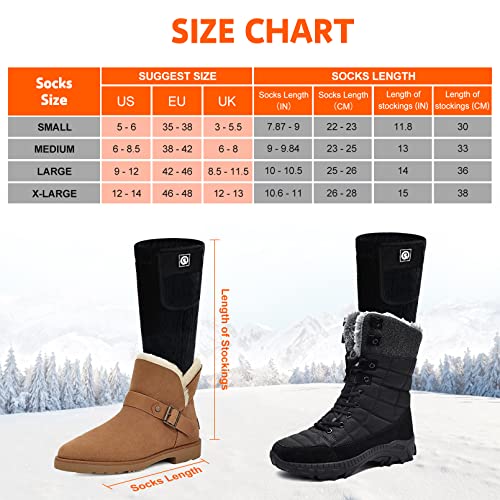 Rechargeable Heated Socks For Men & Women - 3.7V 2200mAh Battery Powered Feet Warmers For Outdoor