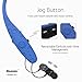 Bluetooth Headphones, Bluenin 980 Wireless Headsets Sweatproof In-ear Earbuds Sports Neckband Earphones Built-in Mic with Noise Cancellation for iPhone 7 plus 7 6s 6 5s 5 Samsung and Android (Blue)