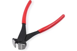Tanstic 7” Nail Puller Pliers, End Cutting Pliers, Nail Remover Tool, Carpenters Pincer with Red Rubber Handle for Wire Twist