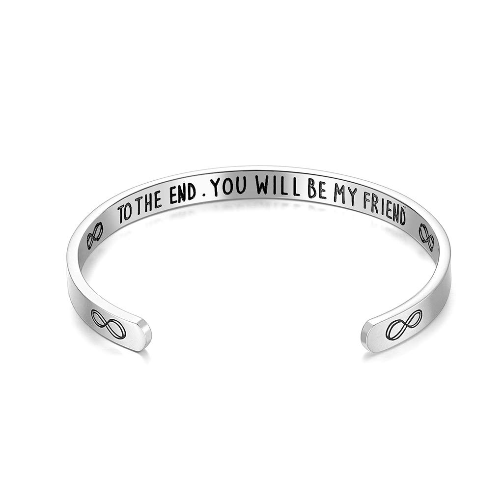 CERSLIMO Friendship Bracelet for Women - Inspirational & Motivational Cuff Bangle for Best Friend, Sister, Mother, Teacher Gifts, Birthday & Christmas