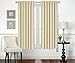 Utopia Bedding Blackout Room Darkening Curtains Window Panel Drapes - Beige Color 2 Panel Set, 52 inch Wide by 63 inch Long Each Pane