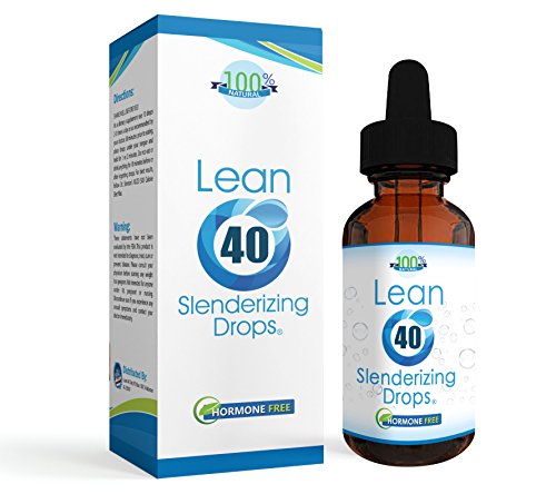 Lean 40 HCG Slenderizing Drops Hormone-Free 2 oz Bottle with Diet Plan